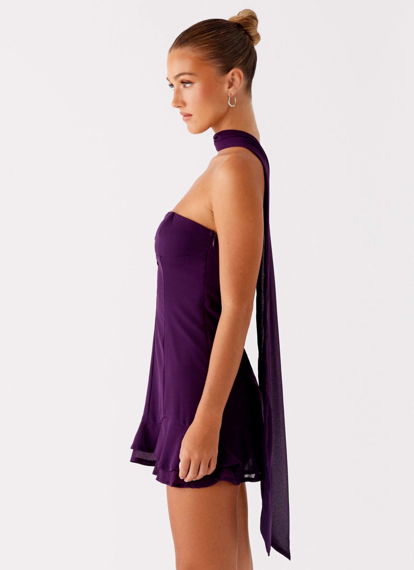 Avenue Mini Dress - Plum - Image 3
