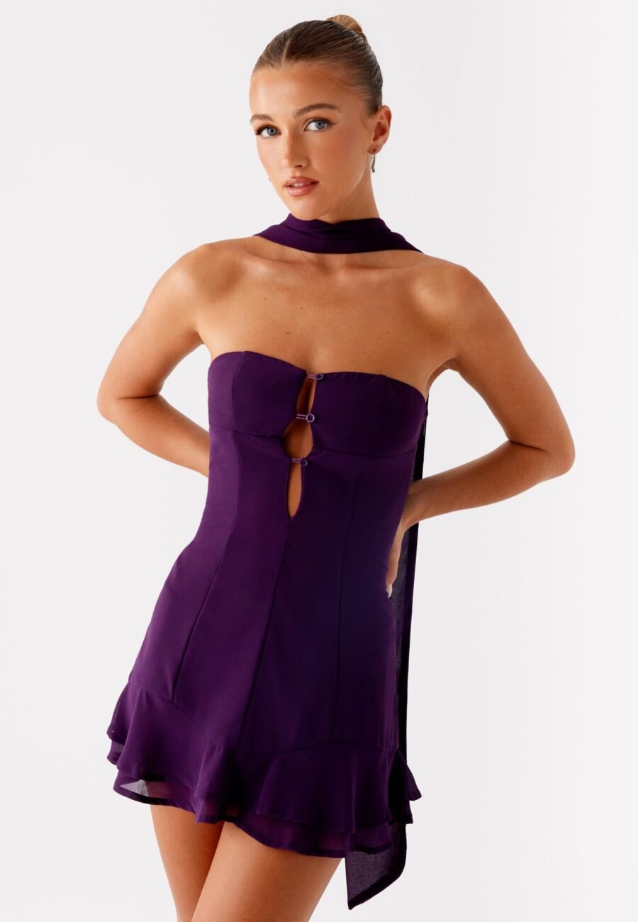 Avenue Mini Dress - Plum