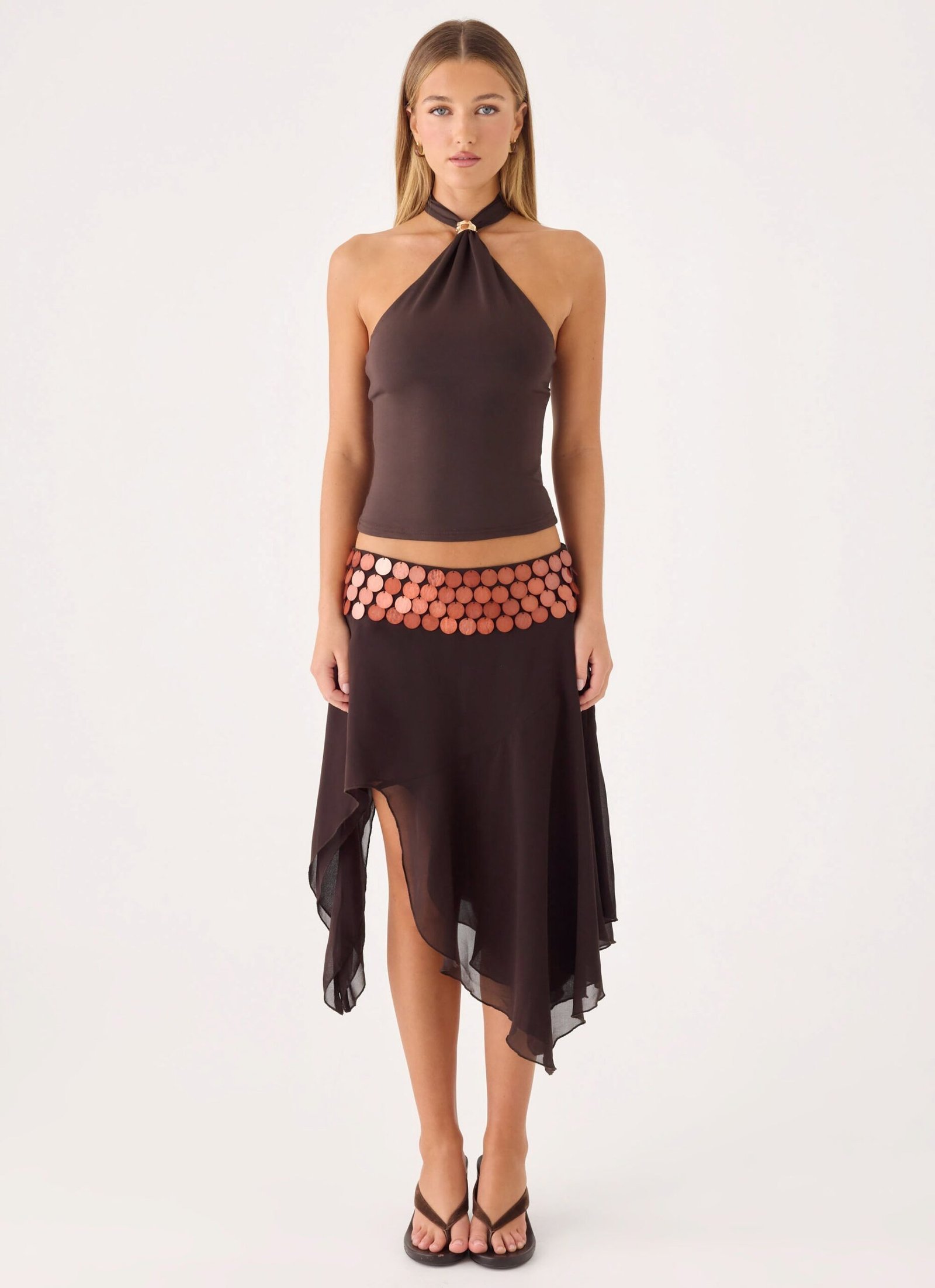 Amelina Halter Top - Chocolate - Image 4