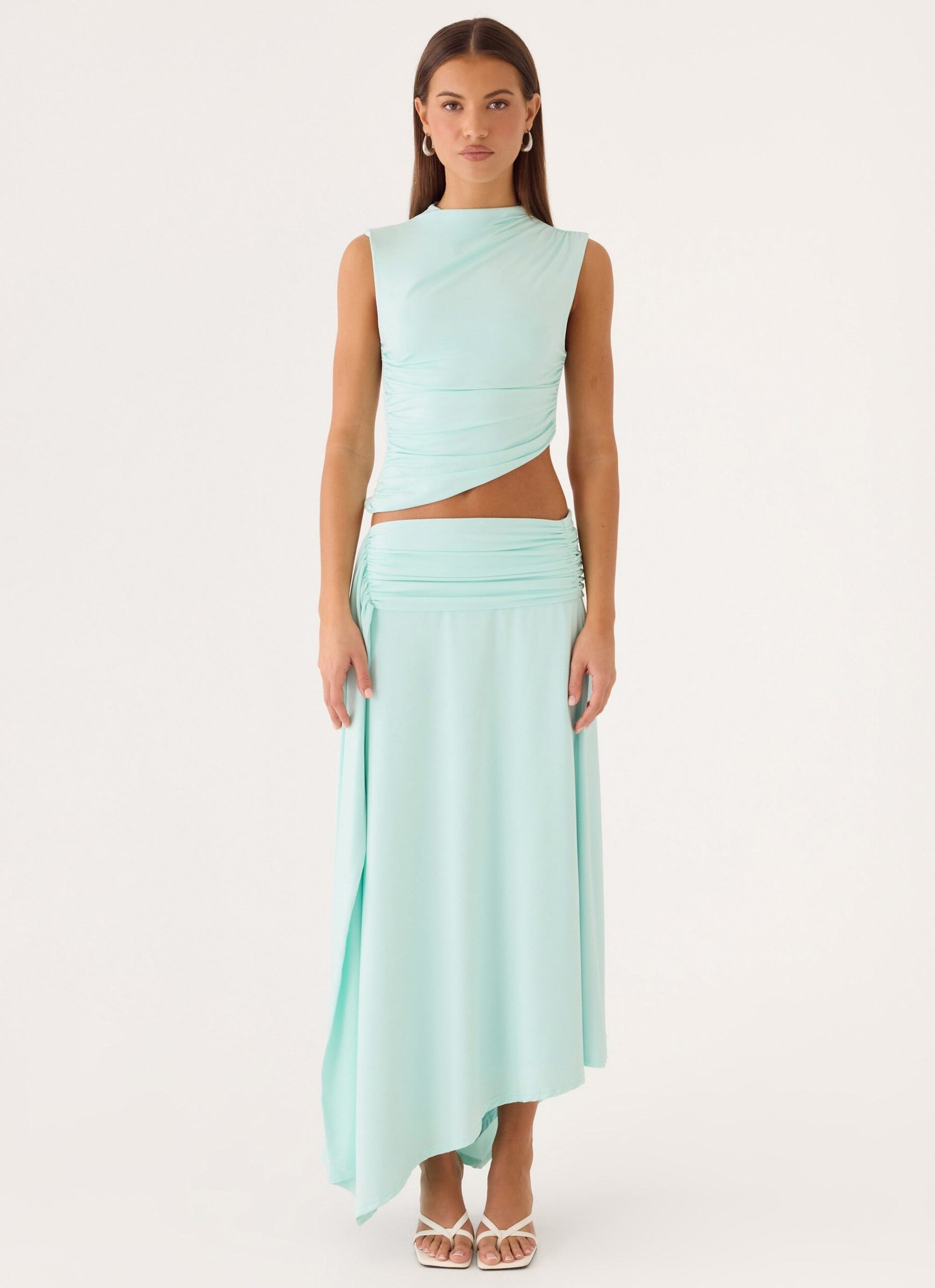 Briege Maxi Skirt - Aqua - Image 2