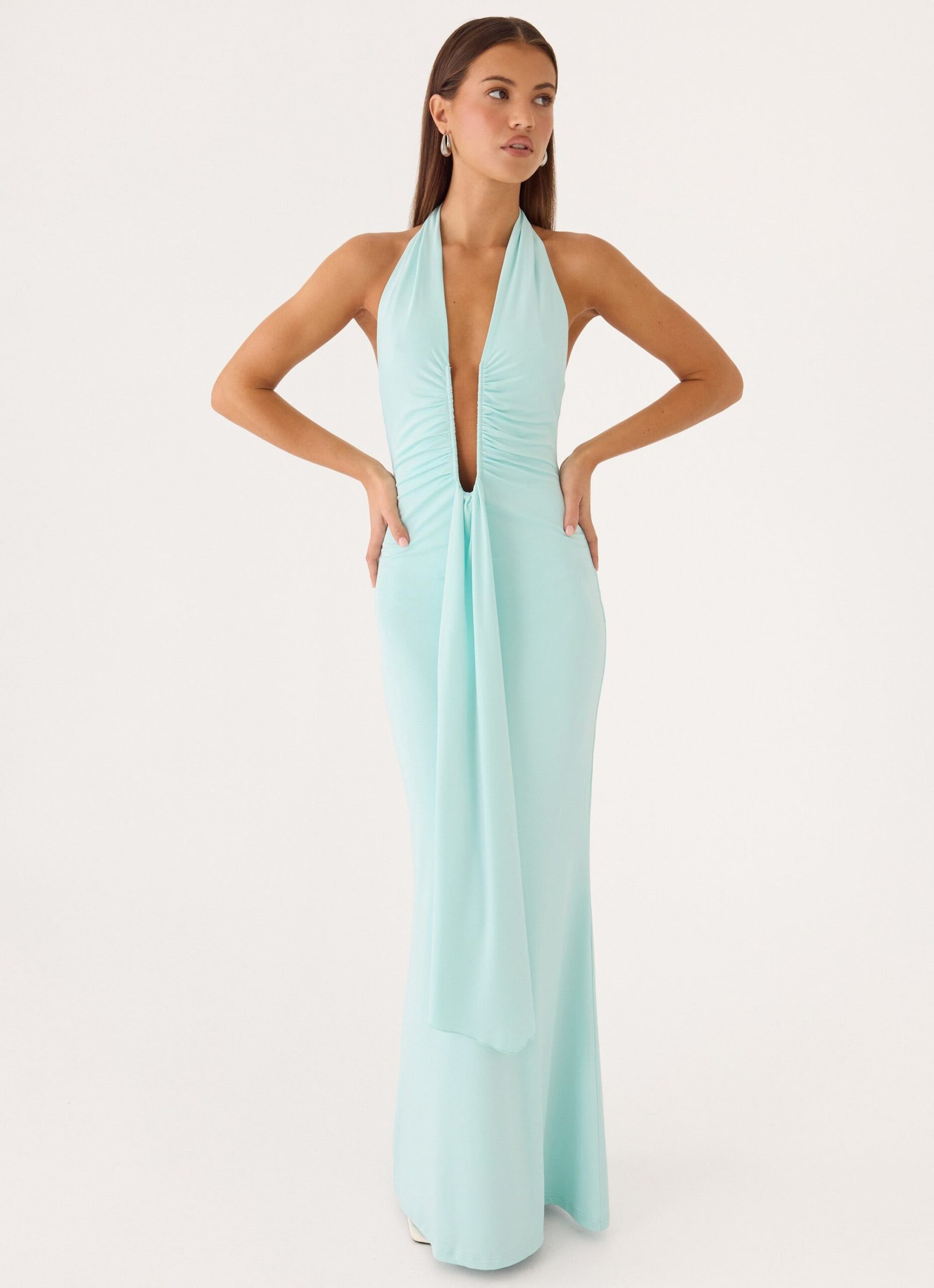 Emiliana Maxi Dress - Aqua - Image 4