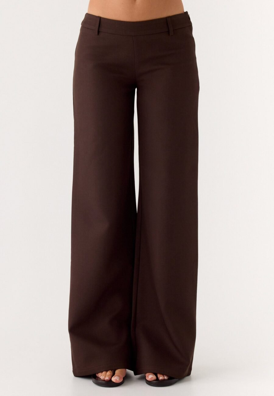 Hot As Ice Low Rise Pants - Chocolate