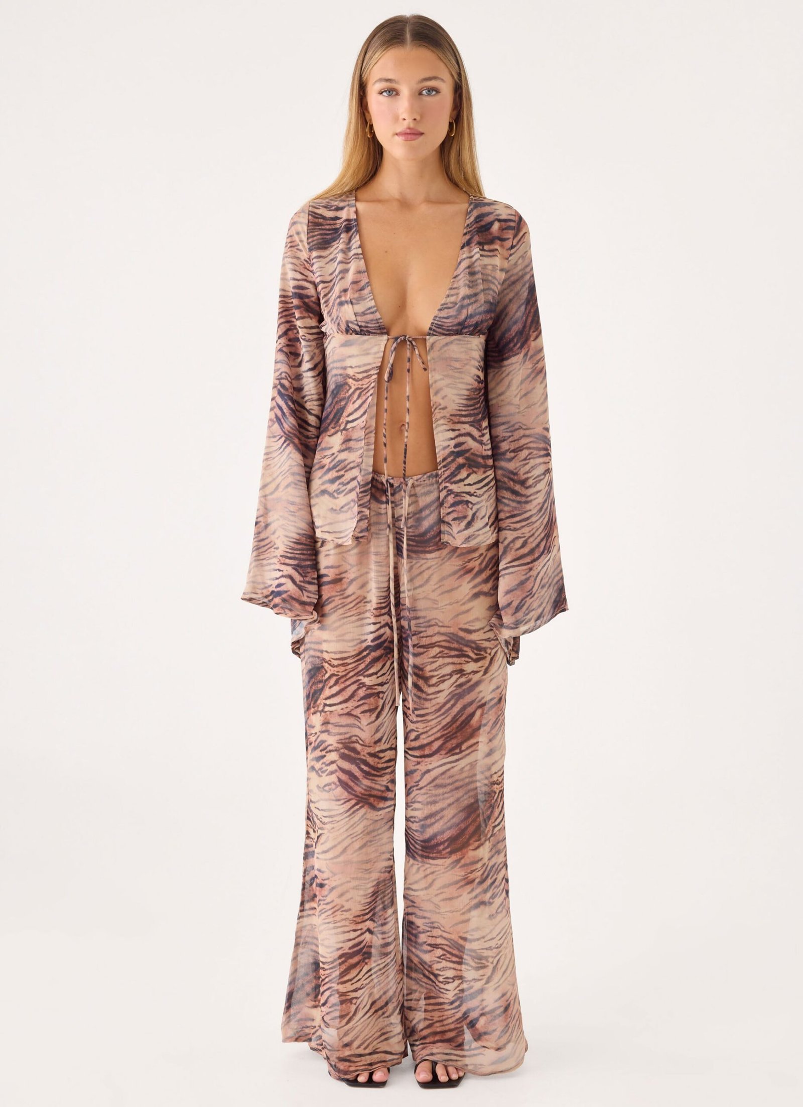 Jadia Flared Pants - Golden Tiger - Image 2