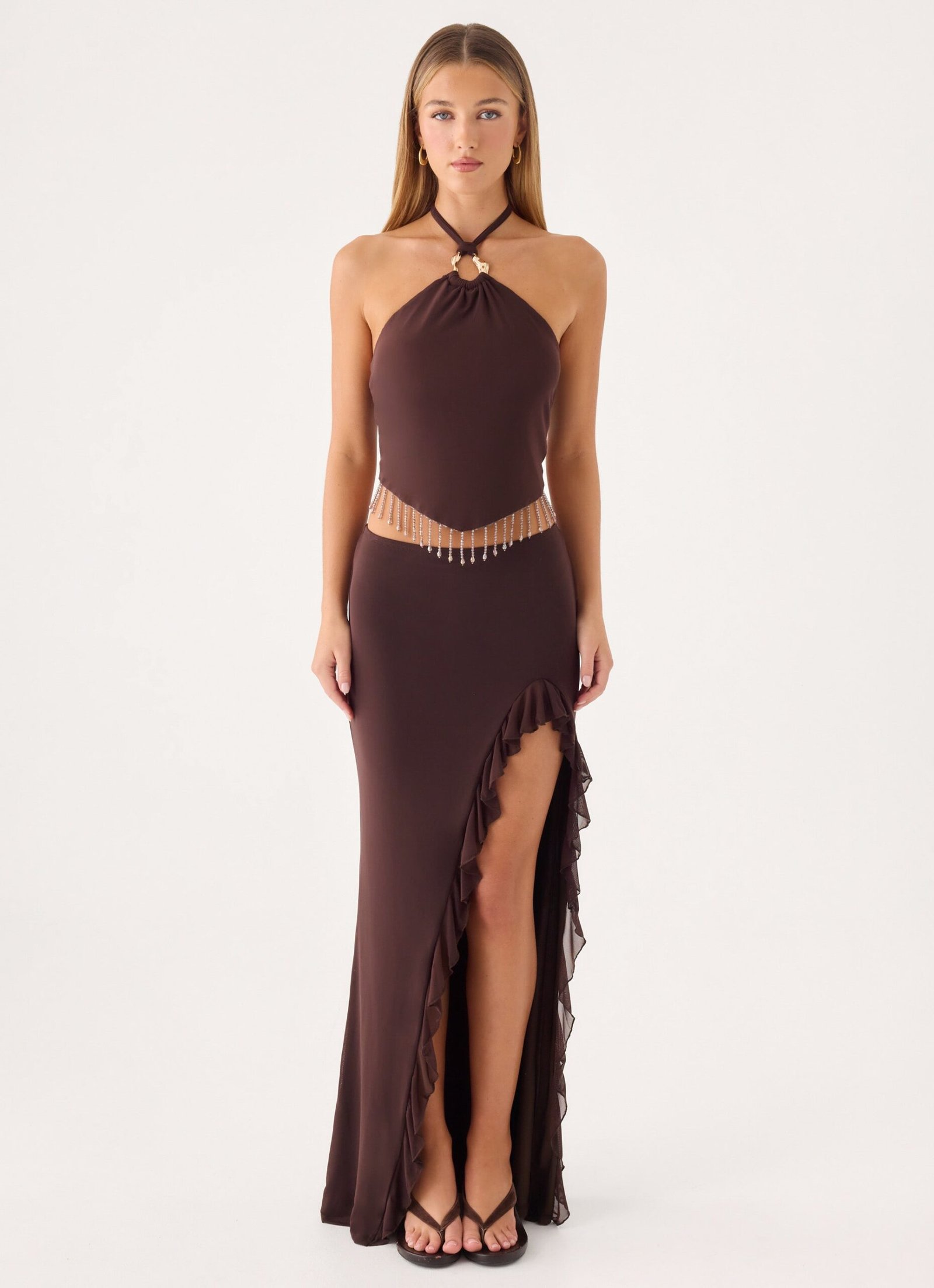 Joosal Beaded Top - Brown - Image 5