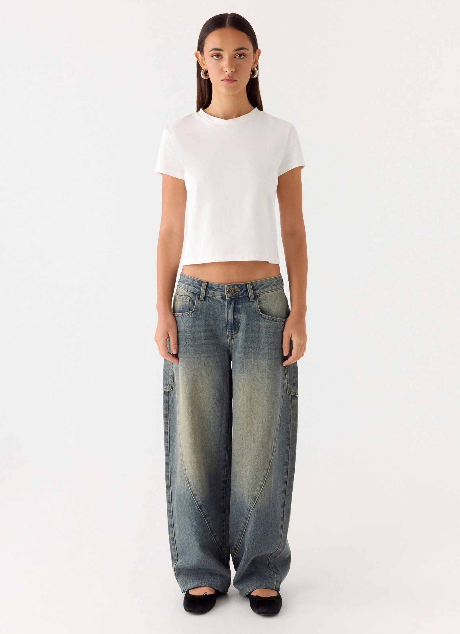 Joseph Low Rise Jeans - Vintage Wash Blue - Image 2