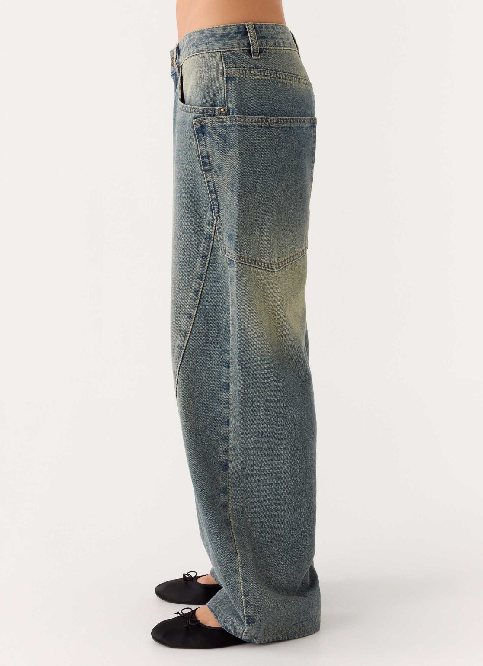 Joseph Low Rise Jeans - Vintage Wash Blue - Image 3