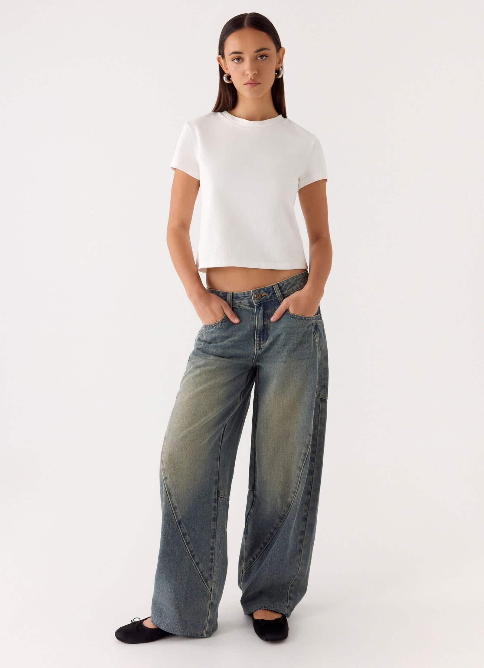 Joseph Low Rise Jeans - Vintage Wash Blue - Image 5
