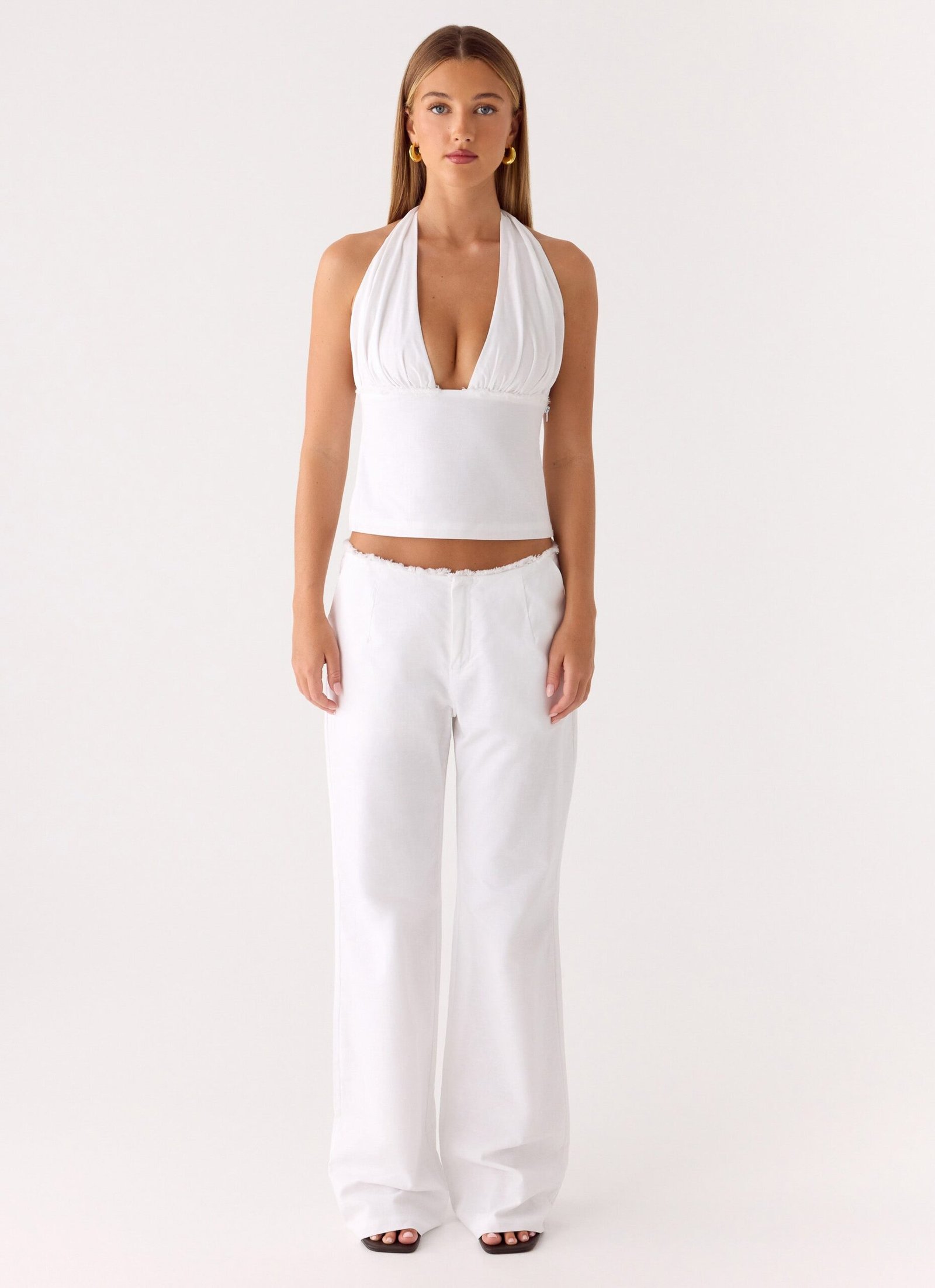 Josephina Linen Pant - White - Image 4