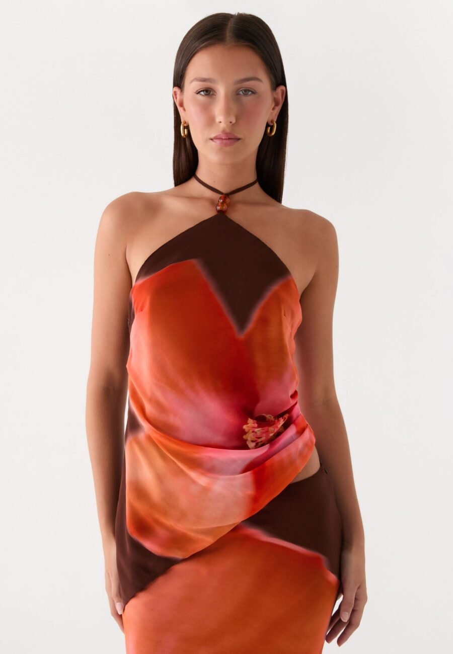 Plot Twist Top - Chocolate Blossom
