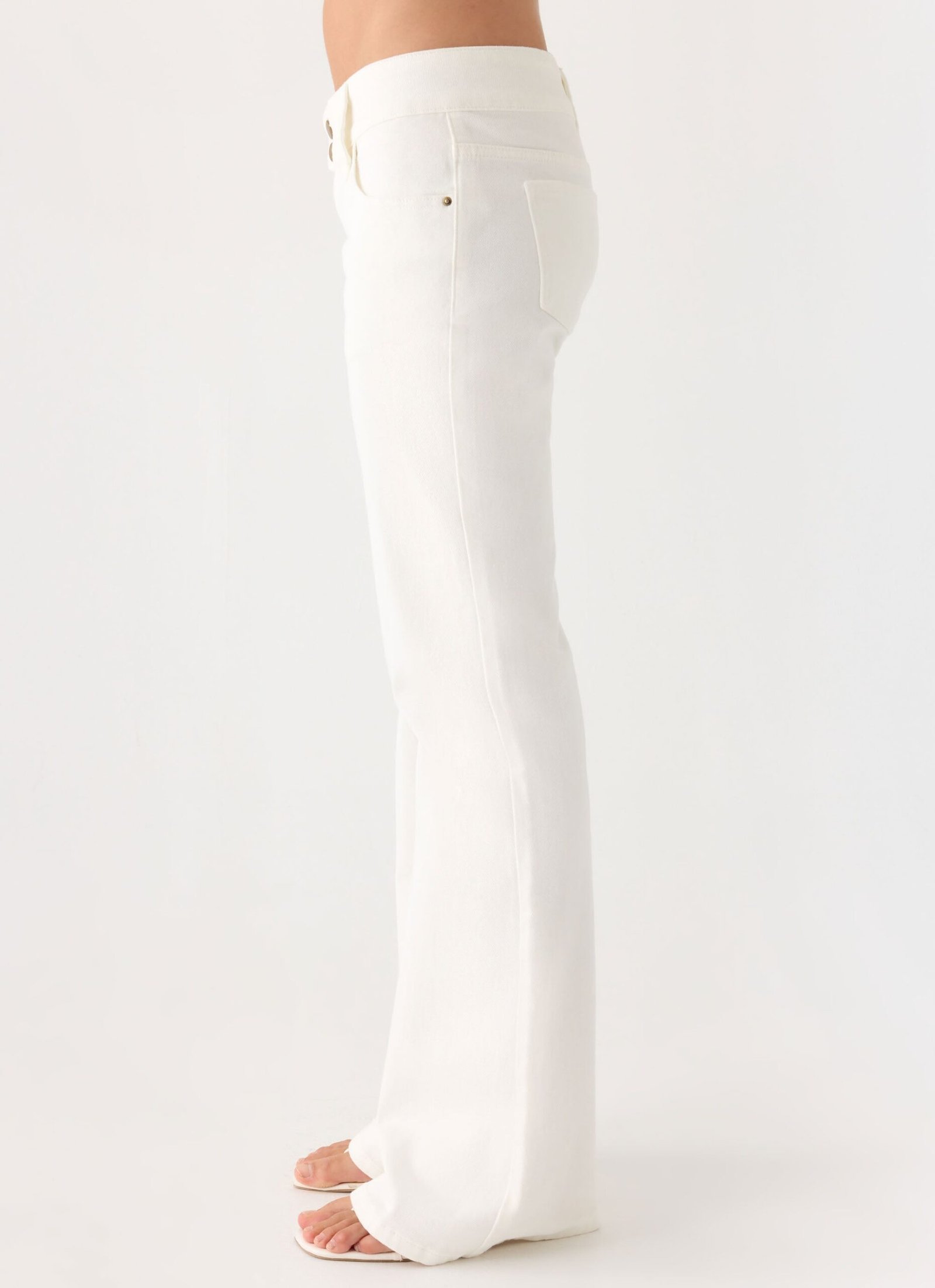 Robbie Super Low Denim Jeans - White - Image 2