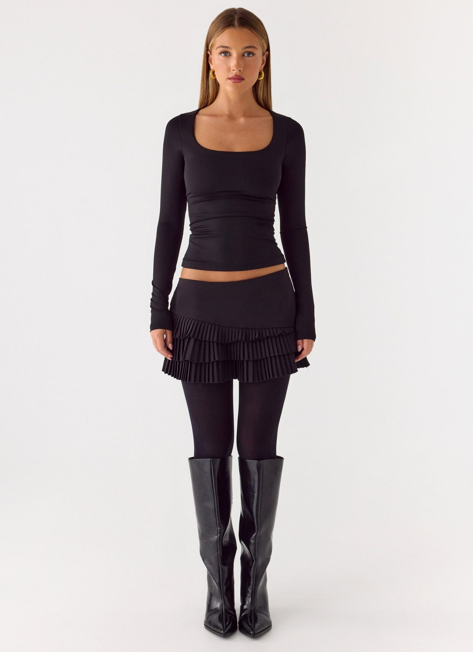 Skyler Mini Skort - Black - Image 6