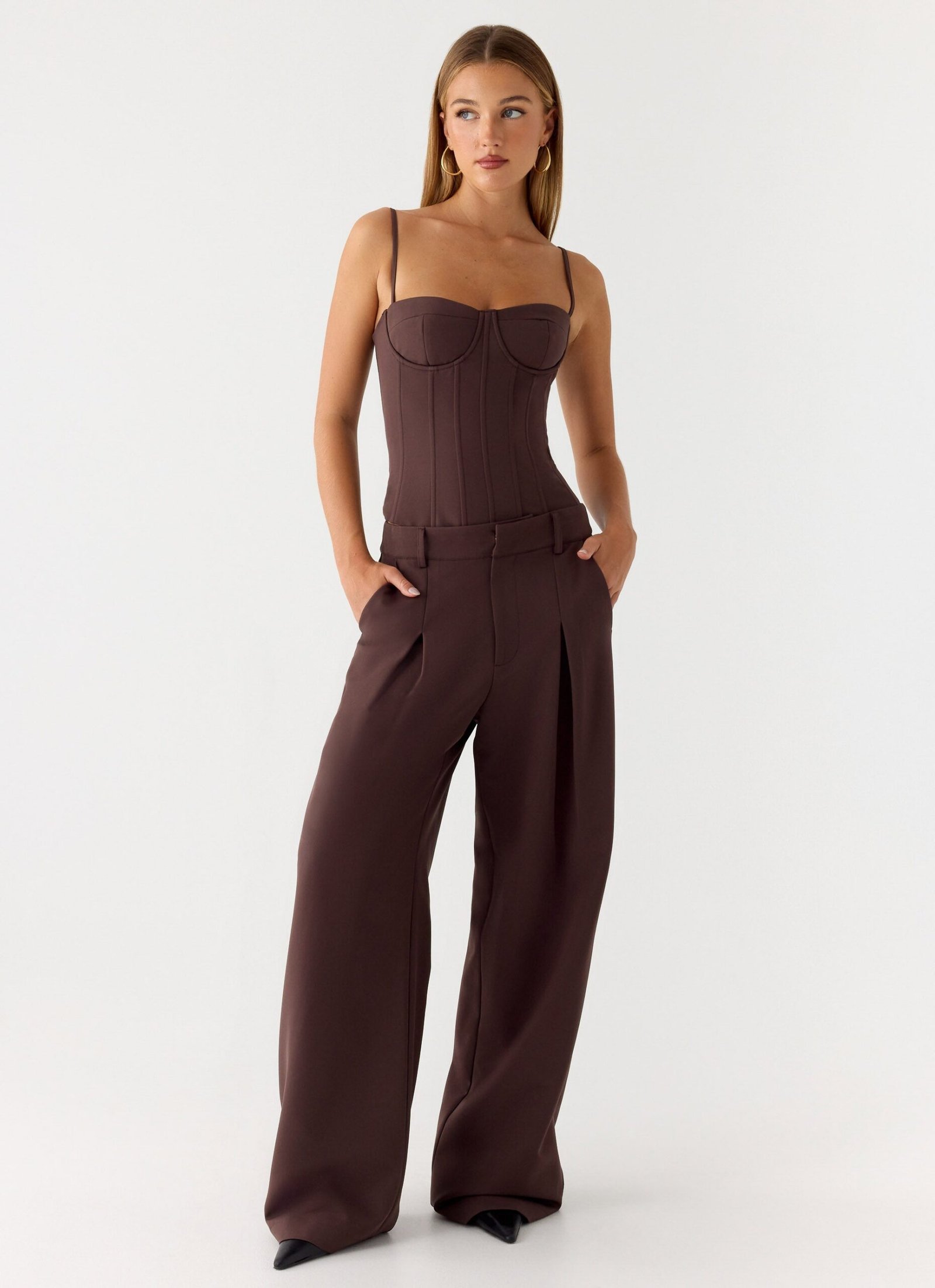 Sora Low Rise Pant - Dark Chocolate - Image 2
