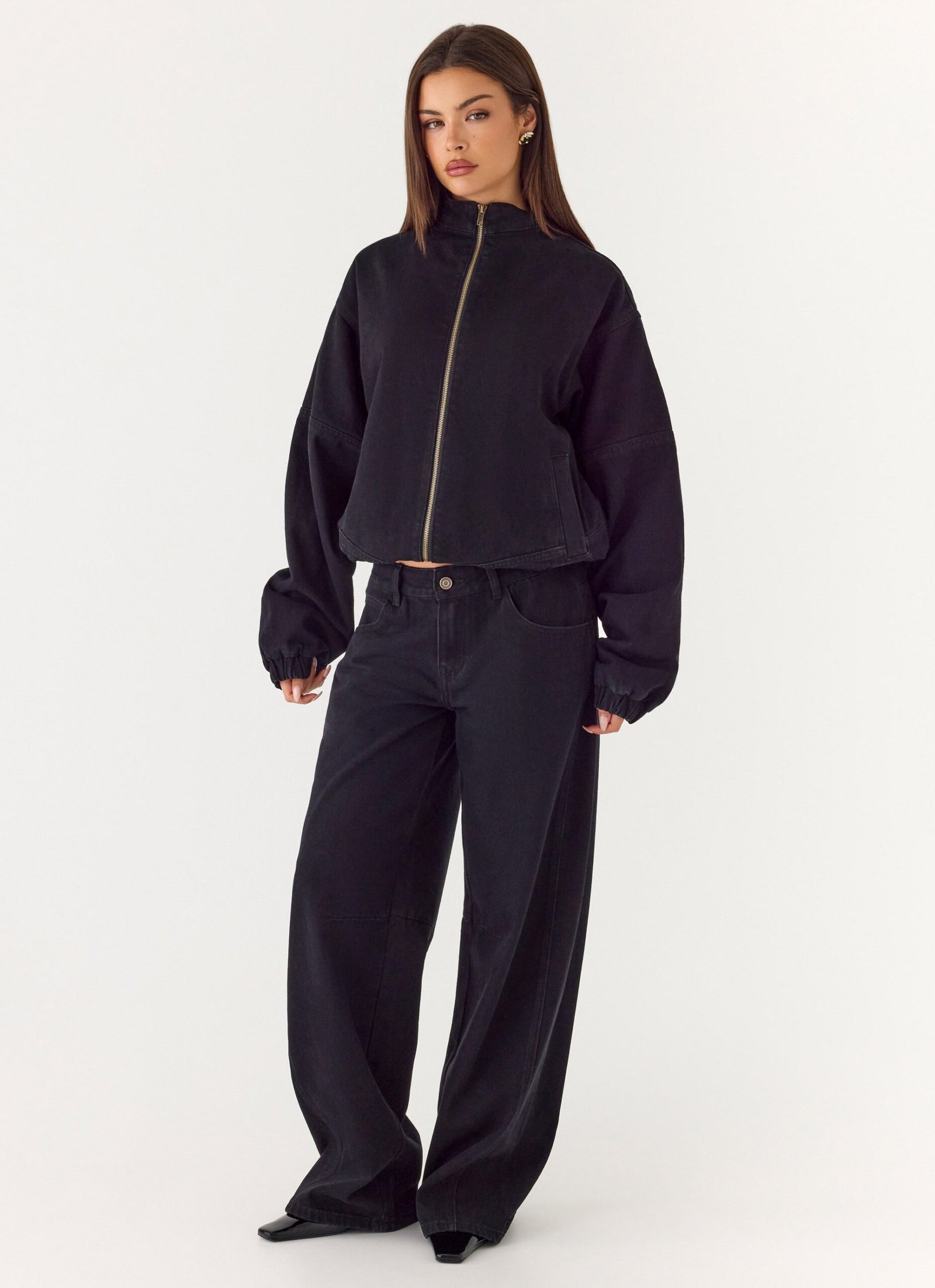 Waylon Low Rise Denim Jeans - Black - Image 6